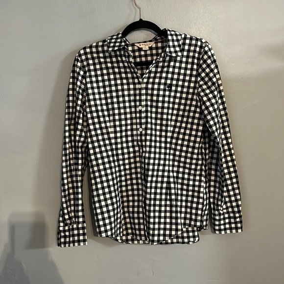 Brooks Brothers Red Fleece button down in black and white gingham size 6 - Picture 2 of 5